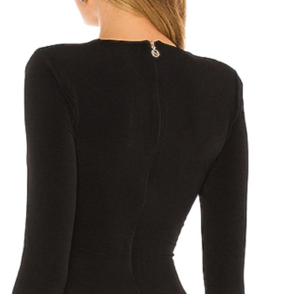 Nookie - long sleeve ruched plunge neck mini sz M - Picture 7 of 10